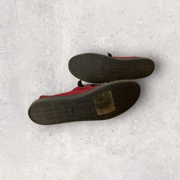 Forever Comfort Womens Casual Burgundy Canvas Sneakers Size 7 - Picture 5 of 8